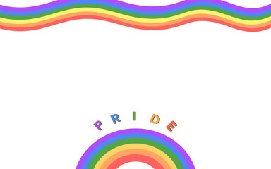 Rainbow vector border background in pride month concept