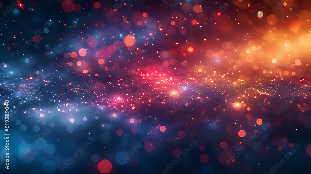 Poster a stunning background featuring a gradient of vibrant colors and sparkling bokeh effects. ideal for 