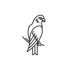 Fototapeta premium Falcon in cartoon, doodle style. Image for t-shirt, web, mobile apps and ui. Isolated 2d vector illustration in logo, icon, sketch style, Eps 10. AI Generative