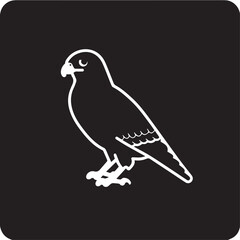 Fototapeta premium Falcon in cartoon, doodle style. Image for t-shirt, web, mobile apps and ui. Isolated 2d vector illustration in logo, icon, sketch style, Eps 10. AI Generative