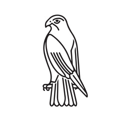Fototapeta premium Falcon in cartoon, doodle style. Image for t-shirt, web, mobile apps and ui. Isolated 2d vector illustration in logo, icon, sketch style, Eps 10. AI Generative