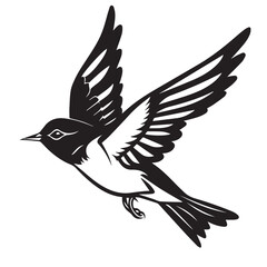 Swallow in cartoon, doodle style. Image for t-shirt, web, mobile apps and ui. Isolated 2d vector illustration in logo, icon, sketch style, Eps 10. AI Generative