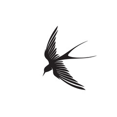Obraz premium Swallow in cartoon, doodle style. Image for t-shirt, web, mobile apps and ui. Isolated 2d vector illustration in logo, icon, sketch style, Eps 10. AI Generative