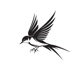 Obraz premium Swallow in cartoon, doodle style. Image for t-shirt, web, mobile apps and ui. Isolated 2d vector illustration in logo, icon, sketch style, Eps 10. AI Generative