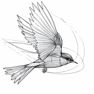 recommend clip art: Swallow in cartoon, doodle style. Image for t-shirt, web, mobile apps and ui. Isolated 2d vector illustration in logo, icon, sketch style, Eps 10. AI Generative