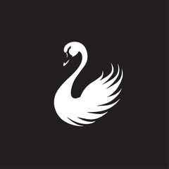 Fototapeta premium Swan in cartoon, doodle style. Image for t-shirt, web, mobile apps and ui. Isolated 2d vector illustration in logo, icon, sketch style, Eps 10. AI Generative