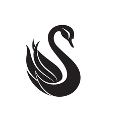 Swan in cartoon, doodle style. Image for t-shirt, web, mobile apps and ui. Isolated 2d vector illustration in logo, icon, sketch style, Eps 10. AI Generative