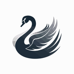 Fototapeta premium Swan in cartoon, doodle style. Image for t-shirt, web, mobile apps and ui. Isolated 2d vector illustration in logo, icon, sketch style, Eps 10. AI Generative
