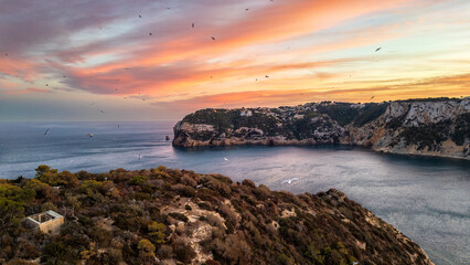Stupendo tramonto sulla baia del Portixol