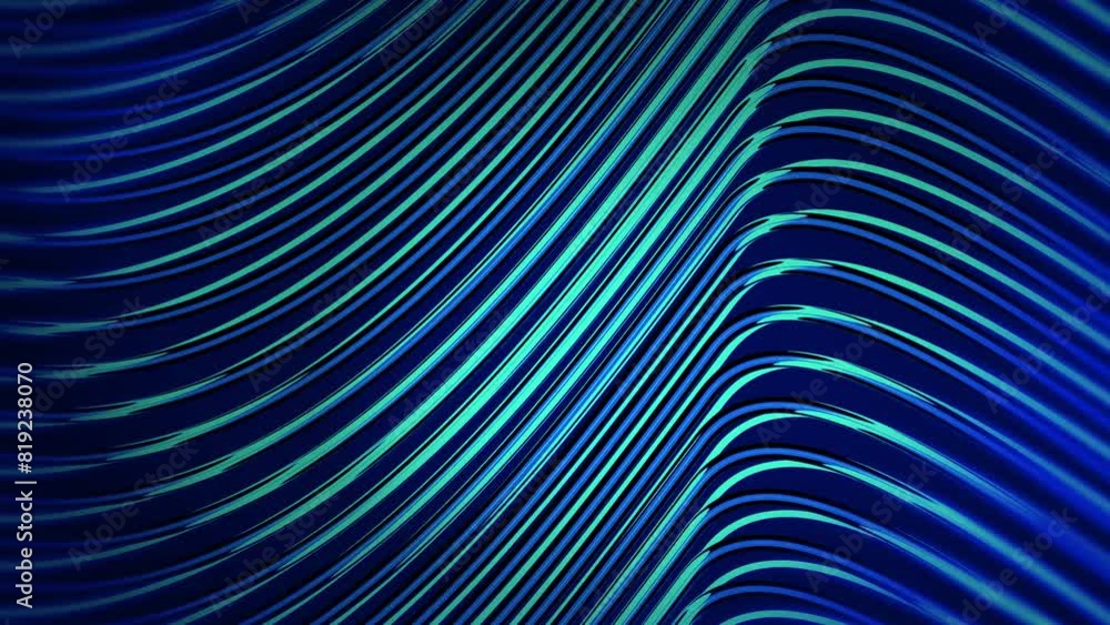 Poster seamless blue ruffle stream chrome repeat rods creative background loop. metal dynamic lined looped 