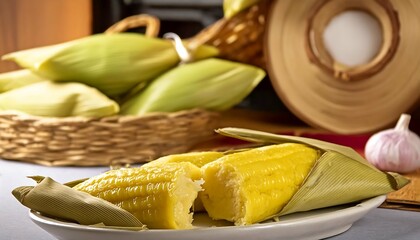 PAMONHA CASEIRA: COMIDA FEITA DE MILHO VERDE TRADICIONAL DA GASTRONOMIA BRASILEIRA T&Iacute;PICA DAS FESTAS JUNINA E DO S&Atilde;O JO&Atilde;O, ARRAIA, 