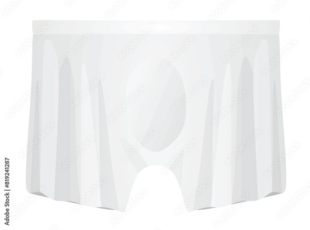 Wall mural men white underwear. front view. vector illustration