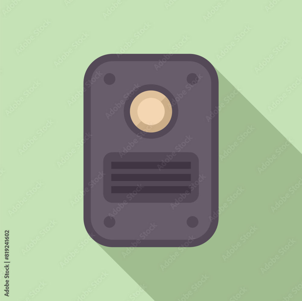 Poster clean, modern illustration of a speaker in a flat design style with a shadow, suitable for web and p