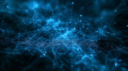 A blue and white image of a wave with a lot of dots