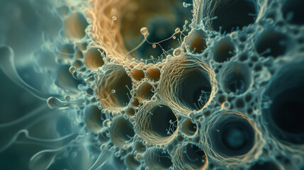 Abstract Microscopic Cellular Structure