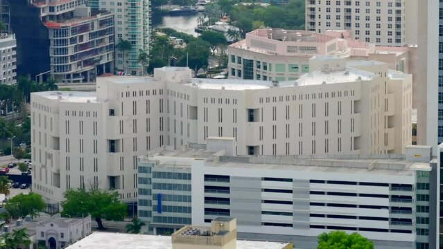 Aerial drone video Broward Sheriffs Office Main Jail Bureau 2024
