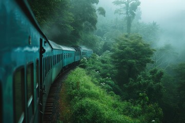 Misty Rails: Rainy Day Journey in Sri Lanka