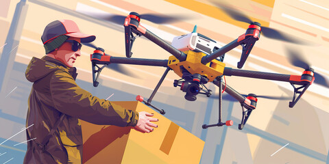 Unboxing Ecstasy: A Tech Enthusiast's Delight as They Reveal a Next-Gen Drone Delivery