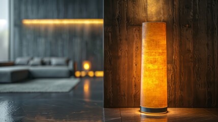 A lamp positioned on a table in a room