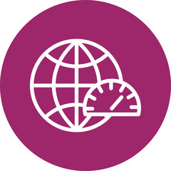 Site Speed Line White Circles Multi Colors Icon Design