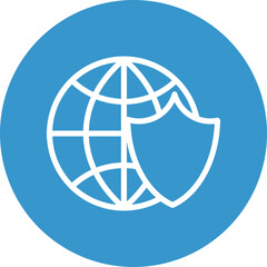 Site Security Line White Circles Multi Colors Icon Design