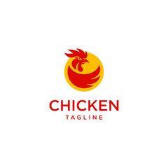 chicken rooster logo design template