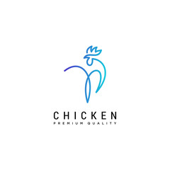 chicken rooster logo design template