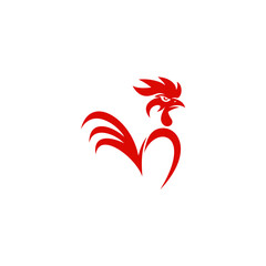 chicken rooster logo design template