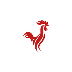 chicken rooster logo design template