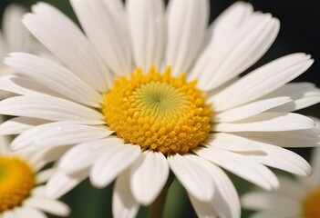 Fototapeta premium Daisies flower closeup Realistic Light understand sun light significantly summer season flower concept