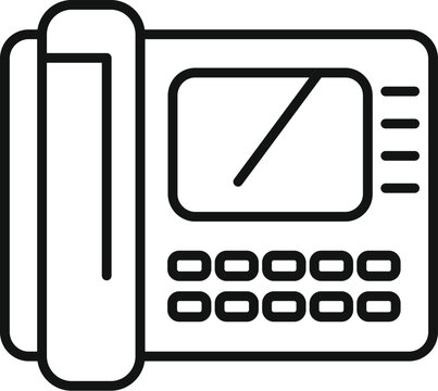 recommend clip art: Black and white line drawing of a telefax machine, illustrating vintage communication technology