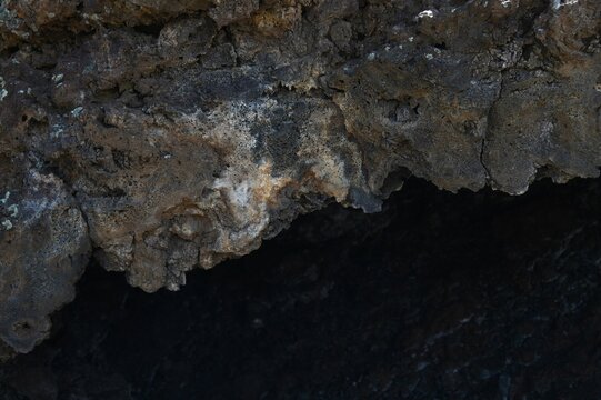 Calcium, iron and sulfur leeching from lava