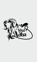 Eid Al Adha greeting card celebration for muslim