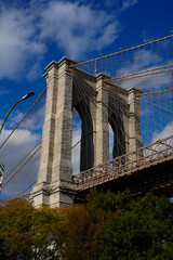 Fototapeta premium The Brooklyn bridge viewed from DUMBO
