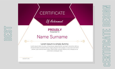 Free vector flat certificate template, Vector gradient coloured elegant certificate