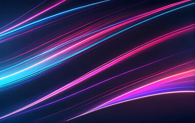 Realistic neon speed motion background