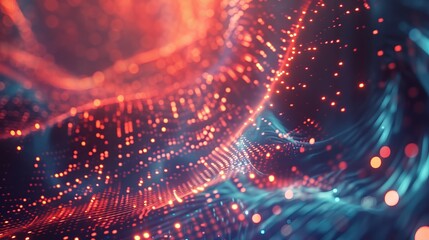 Obraz premium Futuristic data visualization abstract background illustrating cutting-edge technology trends