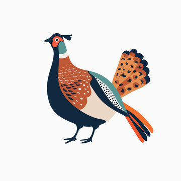 recommend clip art: Pheasant in cartoon, doodle style. Image for t-shirt, web, mobile apps and ui. Isolated 2d vector illustration in logo, icon, sketch style, Eps 10. AI Generative