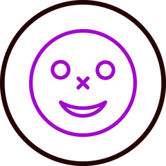 Fototapeta premium emoji smile Flat Icon Design