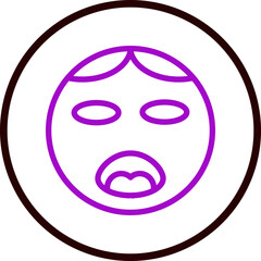 emoji girl Flat Icon Design