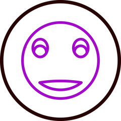 Fototapeta premium emoji clown face Flat Icon Design