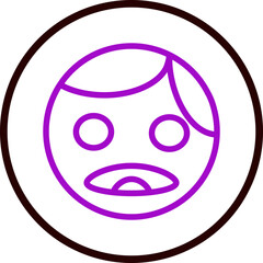 emogi moon Flat Icon Design