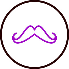 Moustache Flat Icon Design