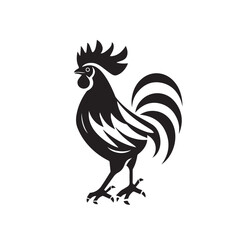 Rooster in cartoon, doodle style. Image for t-shirt, web, mobile apps and ui. Isolated 2d vector illustration in logo, icon, sketch style, Eps 10. AI Generative