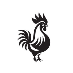Rooster in cartoon, doodle style. Image for t-shirt, web, mobile apps and ui. Isolated 2d vector illustration in logo, icon, sketch style, Eps 10. AI Generative