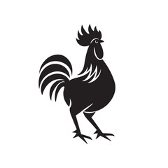 Rooster in cartoon, doodle style. Image for t-shirt, web, mobile apps and ui. Isolated 2d vector illustration in logo, icon, sketch style, Eps 10. AI Generative