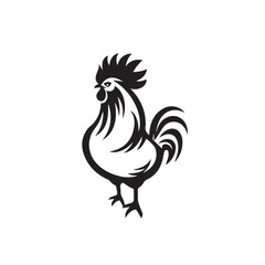 Rooster in cartoon, doodle style. Image for t-shirt, web, mobile apps and ui. Isolated 2d vector illustration in logo, icon, sketch style, Eps 10. AI Generative