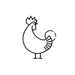 Rooster in cartoon, doodle style. Image for t-shirt, web, mobile apps and ui. Isolated 2d vector illustration in logo, icon, sketch style, Eps 10. AI Generative