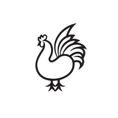 Rooster in cartoon, doodle style. Image for t-shirt, web, mobile apps and ui. Isolated 2d vector illustration in logo, icon, sketch style, Eps 10. AI Generative