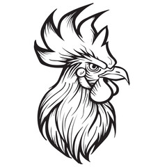 Rooster in cartoon, doodle style. Image for t-shirt, web, mobile apps and ui. Isolated 2d vector illustration in logo, icon, sketch style, Eps 10. AI Generative